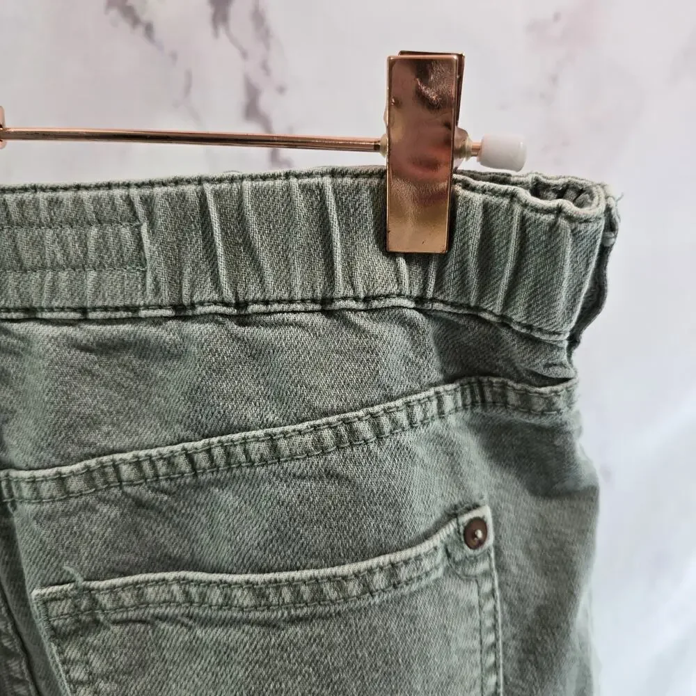 Anthropologie Shorts Womens Small Green High Rise Denim Jeans Pilcro